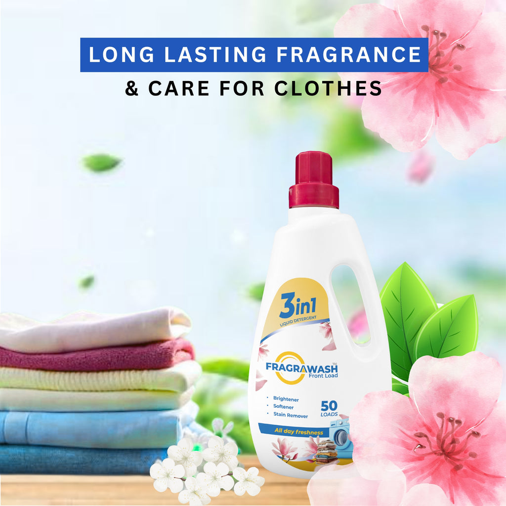 Fragrawash Liquid Laundry Detergent | for Front Load Washing Machine | 1 Litre