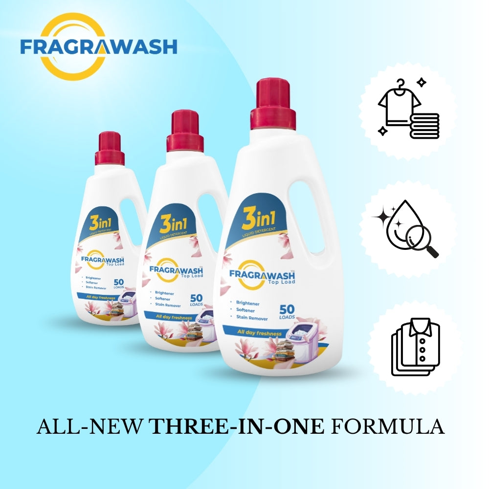 Fragrawash Liquid Detergent | for Top Load Washing Machine | 1 Litre