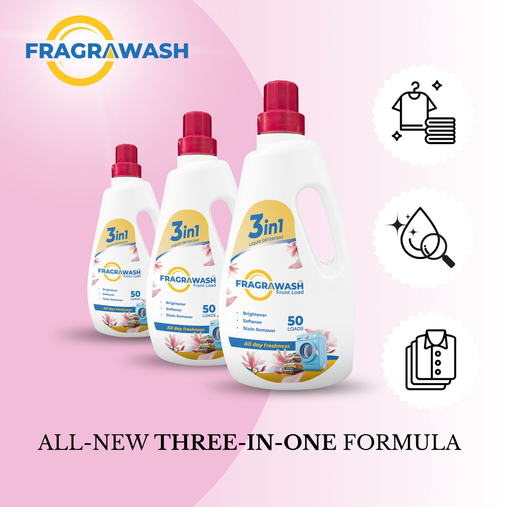 Fragrawash Liquid Laundry Detergent | for Front Load Washing Machine | 1 Litre
