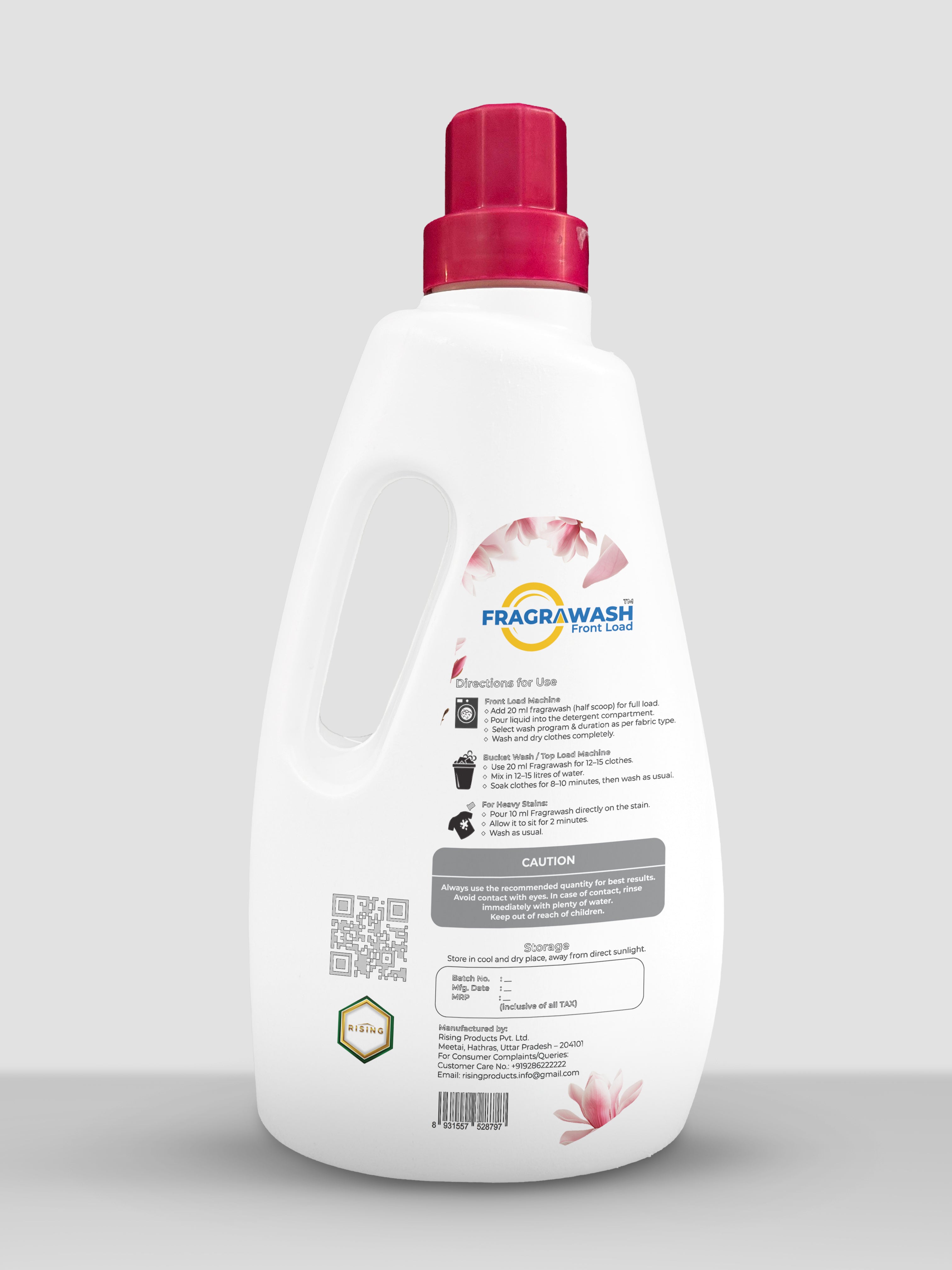 Fragrawash Liquid Laundry Detergent | for Front Load Washing Machine | 1 Litre